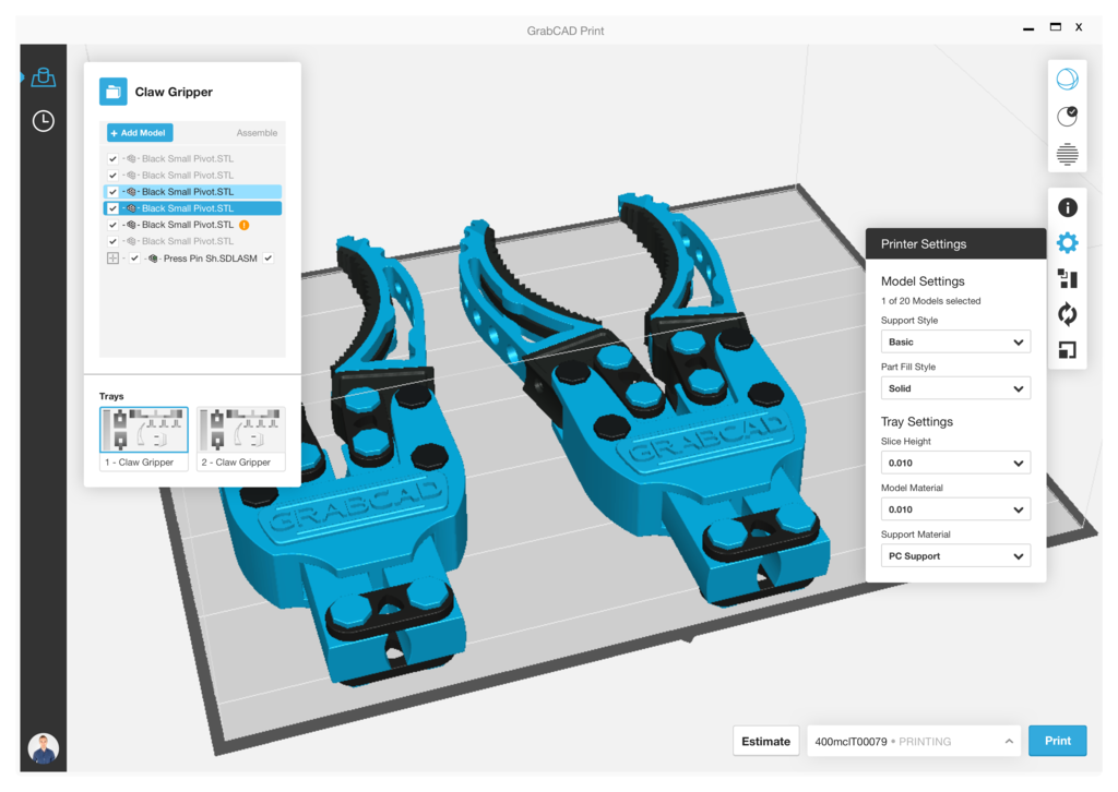 Программное обеспечение Stratasys GrabCAD Print